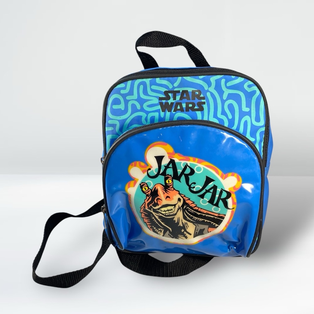 Star Wars Blue Jar Jar Mini Kids Backpack 8” Pyramid Lucasfilm